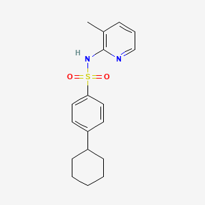 4-cyclohexyl-N-(3-methylpyridin-2-yl)benzenesulfonamide