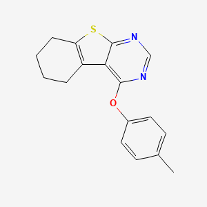 molecular formula C17H16N2OS B5516979 4-(4-methylphenoxy)-5,6,7,8-tetrahydro[1]benzothieno[2,3-d]pyrimidine 