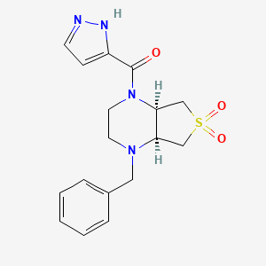 (4aR*,7aS*)-1-benzyl-4-(1H-pyrazol-3-ylcarbonyl)octahydrothieno[3,4-b]pyrazine 6,6-dioxide