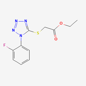 molecular formula C11H11FN4O2S B5516994 ethyl {[1-(2-fluorophenyl)-1H-tetrazol-5-yl]thio}acetate 