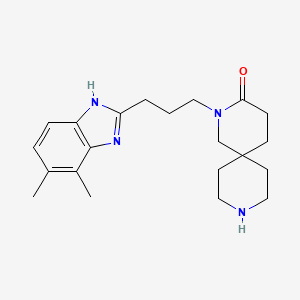 molecular formula C21H30N4O B5517009 2-[3-(4,5-dimethyl-1H-benzimidazol-2-yl)propyl]-2,9-diazaspiro[5.5]undecan-3-one dihydrochloride 