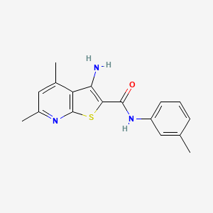 molecular formula C17H17N3OS B5517025 3-amino-4,6-dimethyl-N-(3-methylphenyl)thieno[2,3-b]pyridine-2-carboxamide 