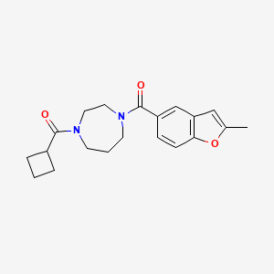 molecular formula C20H24N2O3 B5517042 1-(cyclobutylcarbonyl)-4-[(2-methyl-1-benzofuran-5-yl)carbonyl]-1,4-diazepane 
