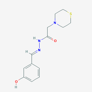 molecular formula C13H17N3O2S B5517053 N'-(3-羟基亚苄基)-2-(4-硫代吗啉基)乙酰肼 