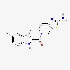 5-[(3,5,7-trimethyl-1H-indol-2-yl)carbonyl]-4,5,6,7-tetrahydro[1,3]thiazolo[5,4-c]pyridin-2-amine