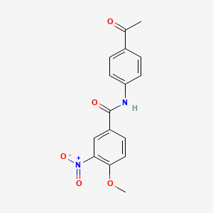 molecular formula C16H14N2O5 B5517061 N-(4-acetylphenyl)-4-methoxy-3-nitrobenzamide 