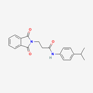 molecular formula C20H20N2O3 B5517074 3-(1,3-dioxo-1,3-dihydro-2H-isoindol-2-yl)-N-(4-isopropylphenyl)propanamide CAS No. 6047-57-0