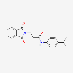 molecular formula C20H20N2O3 B5517074 3-(1,3-二酮-1,3-二氢-2H-异吲哚-2-基)-N-(4-异丙基苯基)丙酰胺 CAS No. 6047-57-0