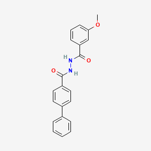 molecular formula C21H18N2O3 B5517083 N'-(3-methoxybenzoyl)-4-biphenylcarbohydrazide 