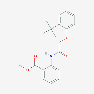 molecular formula C20H23NO4 B5517085 2-[(2-叔丁基苯氧基)乙酰氨基]苯甲酸甲酯 