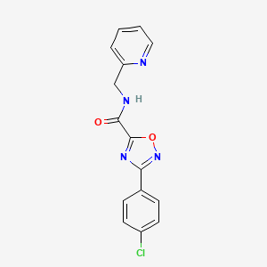 molecular formula C15H11ClN4O2 B5517093 3-(4-chlorophenyl)-N-(2-pyridinylmethyl)-1,2,4-oxadiazole-5-carboxamide 