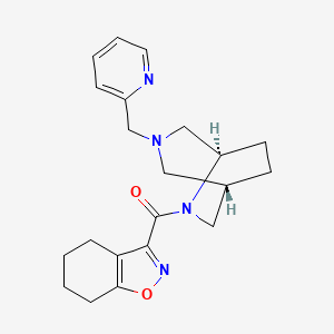 molecular formula C21H26N4O2 B5517097 3-{[rac-(1S,5R)-3-(pyridin-2-ylmethyl)-3,6-diazabicyclo[3.2.2]non-6-yl]carbonyl}-4,5,6,7-tetrahydro-2,1-benzisoxazole 