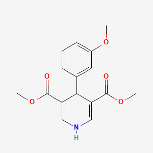 molecular formula C16H17NO5 B5517100 二甲基4-(3-甲氧基苯基)-1,4-二氢-3,5-吡啶二甲酸酯 CAS No. 6370-12-3
