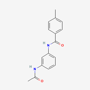 molecular formula C16H16N2O2 B5517123 N-[3-(乙酰氨基)苯基]-4-甲基苯甲酰胺 