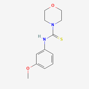 molecular formula C12H16N2O2S B5517126 N-(3-methoxyphenyl)-4-morpholinecarbothioamide CAS No. 300706-28-9
