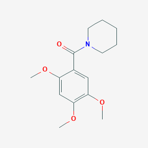 molecular formula C15H21NO4 B5517150 1-(2,4,5-三甲氧基苯甲酰)哌啶 