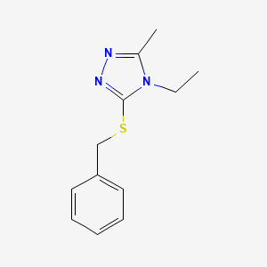 molecular formula C12H15N3S B5517166 3-(benzylthio)-4-ethyl-5-methyl-4H-1,2,4-triazole 
