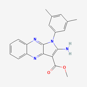 molecular formula C20H18N4O2 B5517214 2-氨基-1-(3,5-二甲基苯基)-1H-吡咯并[2,3-b]喹喔啉-3-羧酸甲酯 