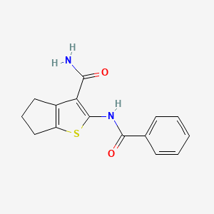 molecular formula C15H14N2O2S B5517233 2-(benzoylamino)-5,6-dihydro-4H-cyclopenta[b]thiophene-3-carboxamide CAS No. 5534-31-6