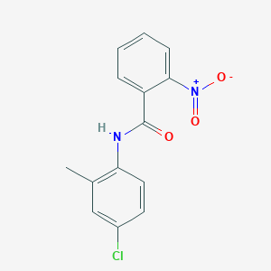 molecular formula C14H11ClN2O3 B5517252 N-(4-chloro-2-methylphenyl)-2-nitrobenzamide 