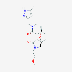 (3aR*,6S*)-2-(2-methoxyethyl)-N-methyl-N-[(5-methyl-1H-pyrazol-3-yl)methyl]-1-oxo-1,2,3,6,7,7a-hexahydro-3a,6-epoxyisoindole-7-carboxamide