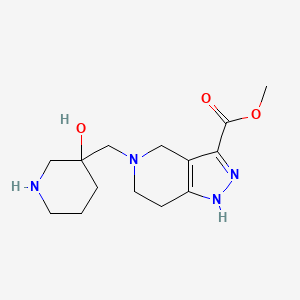 methyl 5-[(3-hydroxy-3-piperidinyl)methyl]-4,5,6,7-tetrahydro-1H-pyrazolo[4,3-c]pyridine-3-carboxylate dihydrochloride