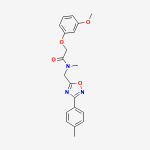 molecular formula C20H21N3O4 B5517287 2-(3-甲氧基苯氧基)-N-甲基-N-[{[3-(4-甲基苯基)-1,2,4-恶二唑-5-基]甲基}乙酰胺 