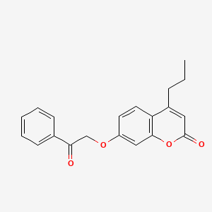 molecular formula C20H18O4 B5517304 7-(2-oxo-2-phenylethoxy)-4-propyl-2H-chromen-2-one 