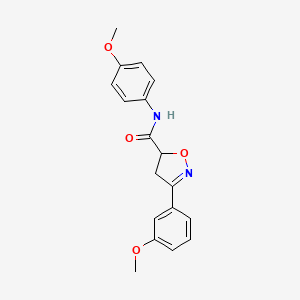 3-(3-methoxyphenyl)-N-(4-methoxyphenyl)-4,5-dihydro-5-isoxazolecarboxamide