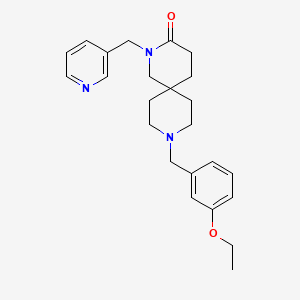 molecular formula C24H31N3O2 B5517349 9-(3-ethoxybenzyl)-2-(pyridin-3-ylmethyl)-2,9-diazaspiro[5.5]undecan-3-one 