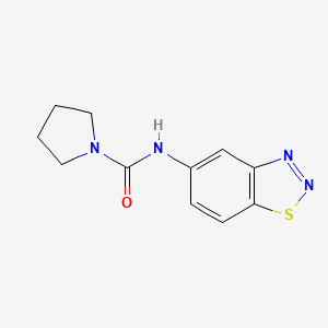 molecular formula C11H12N4OS B5517365 N-1,2,3-苯并噻二唑-5-基-1-吡咯烷甲酰胺 