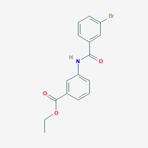 molecular formula C16H14BrNO3 B5517393 ethyl 3-[(3-bromobenzoyl)amino]benzoate 