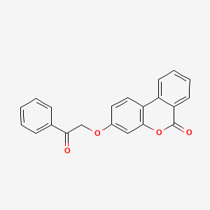 molecular formula C21H14O4 B5517397 3-(2-oxo-2-phenylethoxy)-6H-benzo[c]chromen-6-one 