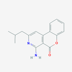 molecular formula C16H16N2O2 B5517408 4-amino-2-isobutyl-5H-chromeno[3,4-c]pyridin-5-one 