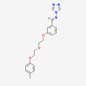 molecular formula C20H22N4O3 B5517416 N-(3-{2-[2-(4-methylphenoxy)ethoxy]ethoxy}benzylidene)-4H-1,2,4-triazol-4-amine 