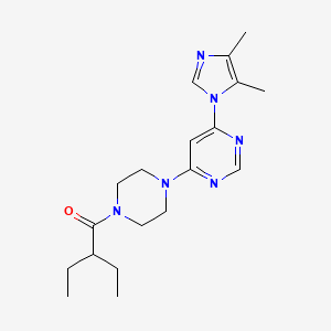 4-(4,5-dimethyl-1H-imidazol-1-yl)-6-[4-(2-ethylbutanoyl)-1-piperazinyl]pyrimidine