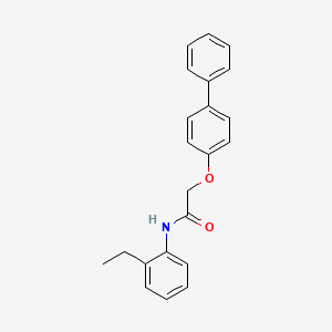 molecular formula C22H21NO2 B5517454 2-(4-biphenylyloxy)-N-(2-ethylphenyl)acetamide 