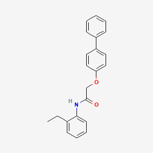 molecular formula C22H21NO2 B5517454 2-(4-联苯氧基)-N-(2-乙基苯基)乙酰胺 