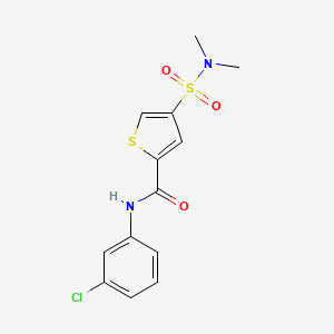 molecular formula C13H13ClN2O3S2 B5517461 N-(3-氯苯基)-4-[(二甲氨基)磺酰基]-2-噻吩甲酰胺 