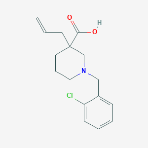 molecular formula C16H20ClNO2 B5517467 3-烯丙基-1-(2-氯苄基)哌啶-3-羧酸 