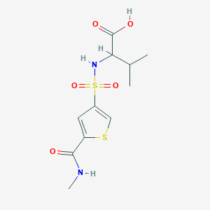 molecular formula C11H16N2O5S2 B5517475 N-({5-[(methylamino)carbonyl]-3-thienyl}sulfonyl)valine 