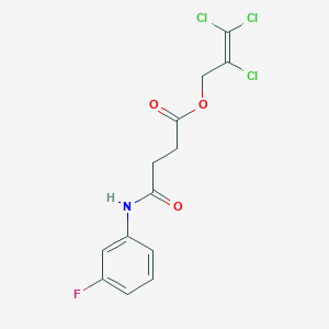 molecular formula C13H11Cl3FNO3 B5517495 2,3,3-trichloro-2-propen-1-yl 4-[(3-fluorophenyl)amino]-4-oxobutanoate 