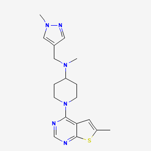 N-methyl-N-[(1-methyl-1H-pyrazol-4-yl)methyl]-1-(6-methylthieno[2,3-d]pyrimidin-4-yl)piperidin-4-amine