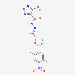 4-amino-N'-{[5-(2,5-dimethyl-4-nitrophenyl)-2-furyl]methylene}-1,2,5-oxadiazole-3-carbohydrazide