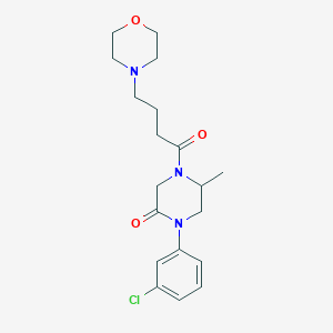 molecular formula C19H26ClN3O3 B5517543 1-(3-氯苯基)-5-甲基-4-[4-(4-吗啉基)丁酰]-2-哌嗪酮 