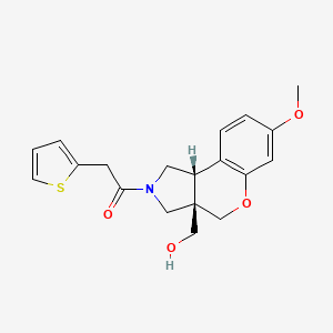 [(3aS*,9bS*)-7-methoxy-2-(2-thienylacetyl)-1,2,3,9b-tetrahydrochromeno[3,4-c]pyrrol-3a(4H)-yl]methanol