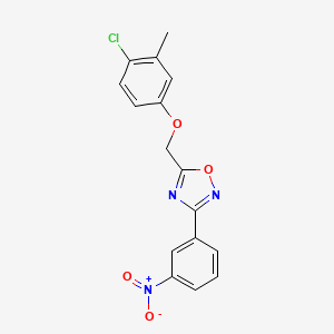 5-[(4-chloro-3-methylphenoxy)methyl]-3-(3-nitrophenyl)-1,2,4-oxadiazole