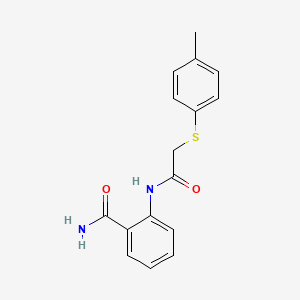 2-({[(4-methylphenyl)thio]acetyl}amino)benzamide