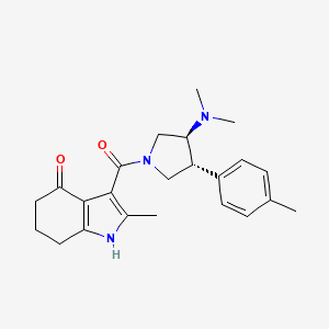 3-{[(3S*,4R*)-3-(dimethylamino)-4-(4-methylphenyl)-1-pyrrolidinyl]carbonyl}-2-methyl-1,5,6,7-tetrahydro-4H-indol-4-one