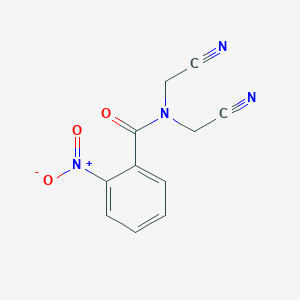 molecular formula C11H8N4O3 B5517604 N,N-bis(cyanomethyl)-2-nitrobenzamide CAS No. 54240-92-5